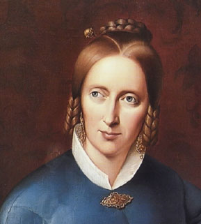 Portrait Annette
              von Droste-Hülshoff - Johann Joseph Sprick 1838